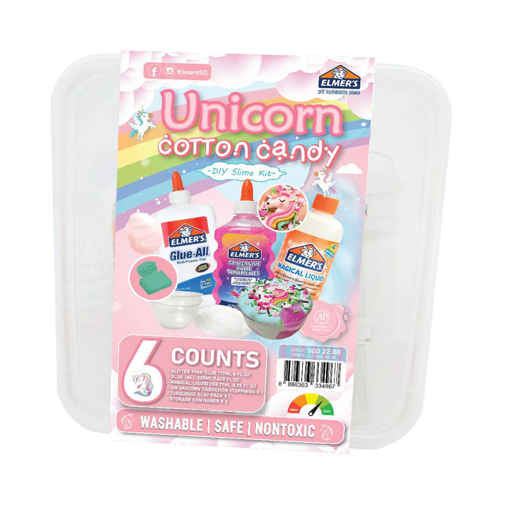 Elmer’s Slime DIY Kit - Unicorn Cotton Candy — angle view