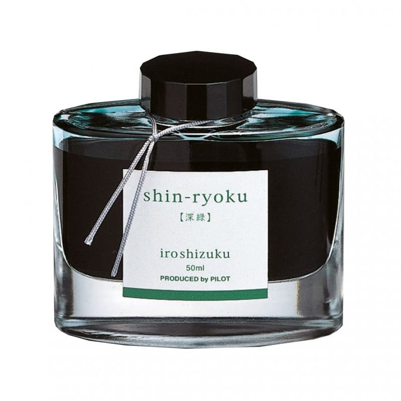 Pilot Iroshizuku 50ml Ink Bottle Fountain Pen Ink - Shin-ryoku (Deep Green) — bottle front