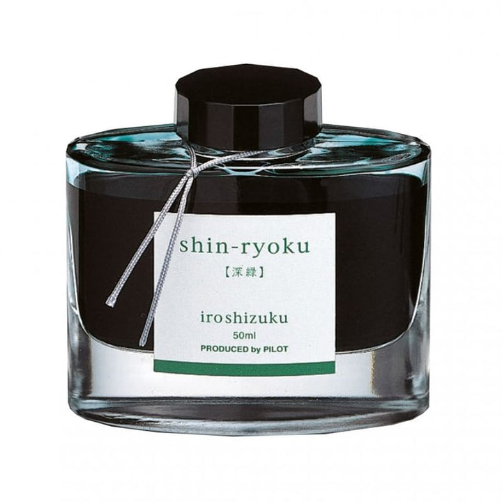 Pilot Iroshizuku 50ml Ink Bottle Fountain Pen Ink - Shin-ryoku (Deep Green) — bottle front