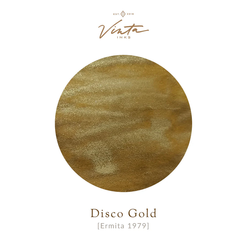 Vinta Inks 15ml Disco Gold (Ermita 1979) — bottle at angle
