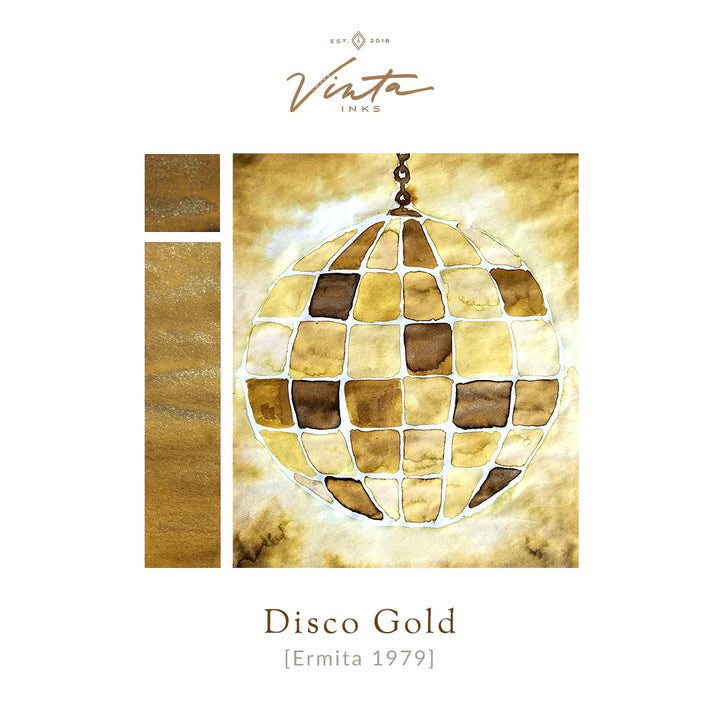 Vinta Inks 15ml Disco Gold (Ermita 1979) — cap detail
