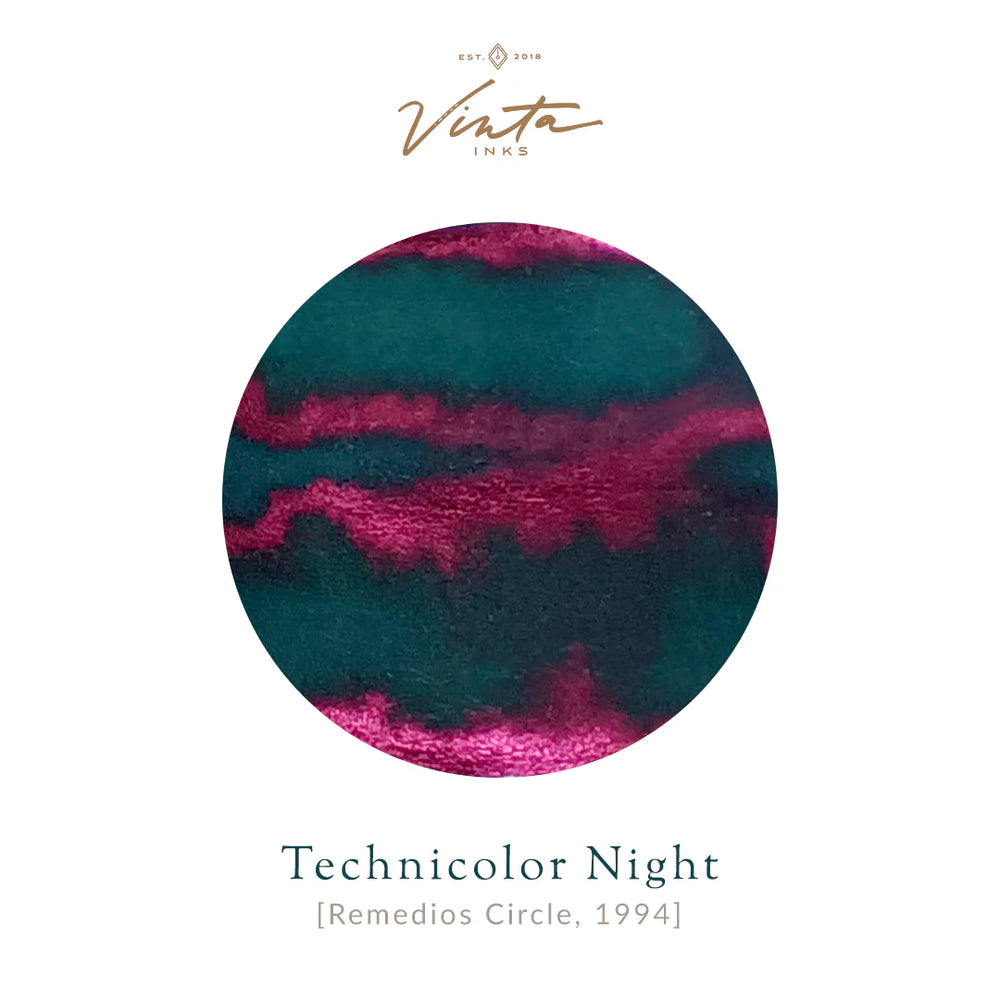 Vinta Inks 15ml Technicolor Night (Remedios Circle 1994) — bottle at angle