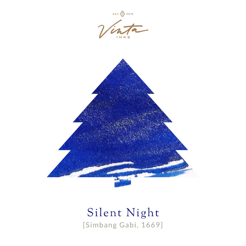 Vinta Inks Holiday Collection 2025 30ml Bottled Ink - Silent Night (Simbang Gabi 1669) — bottle at angle