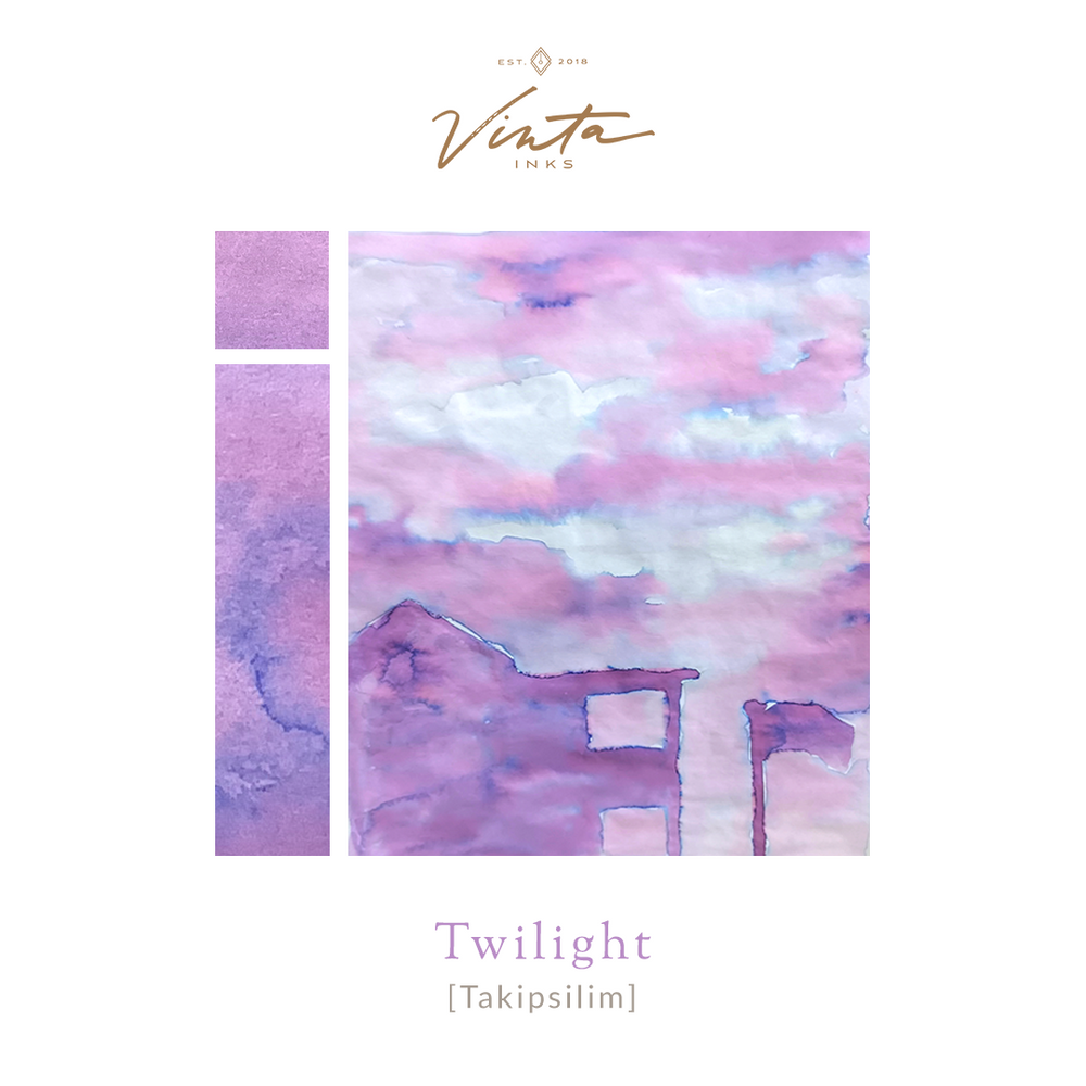 Vinta Inks Homeroom 30ml Bottled Ink - Twilight [Takipsilim] — bottle at angle