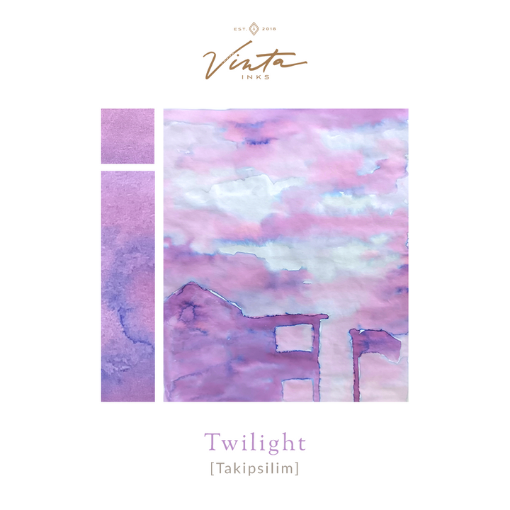 Vinta Inks Homeroom 30ml Bottled Ink - Twilight [Takipsilim] — bottle at angle