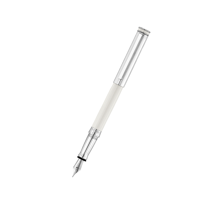 Waldman Edelfeder Fountain Pen - Champagne White Medium Steel Nib — capped