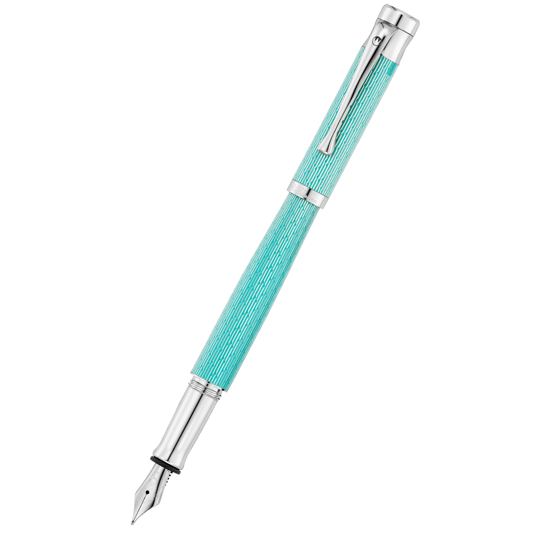 Waldmann Tango Imagination Fountain Pen - Aquamarine Medium Steel Nib — capped