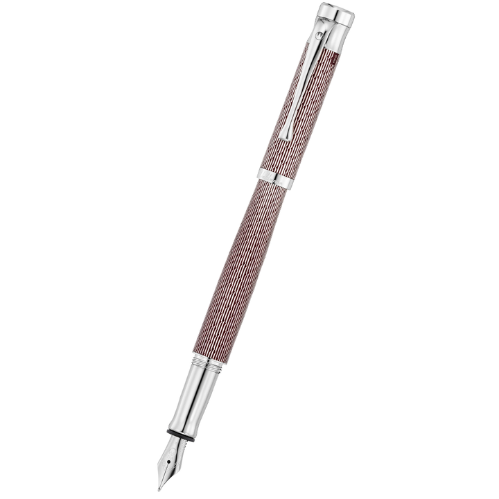 Waldmann Tango Imagination Fountain Pen - Burgundy Red Medium Steel Nib — capped