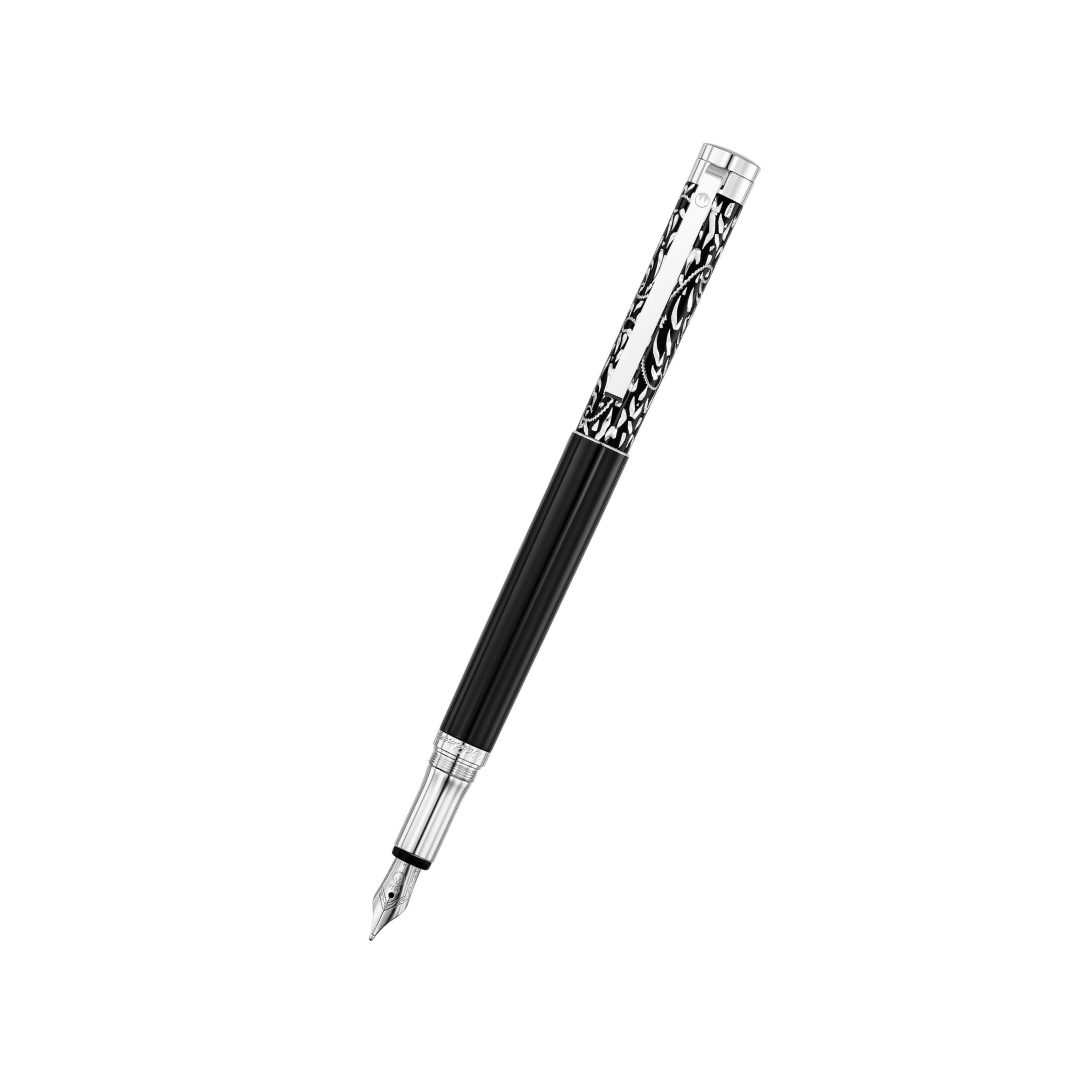 Waldmann Xetra Vienna Fountain Pen - Black Medium Steel Nib — capped