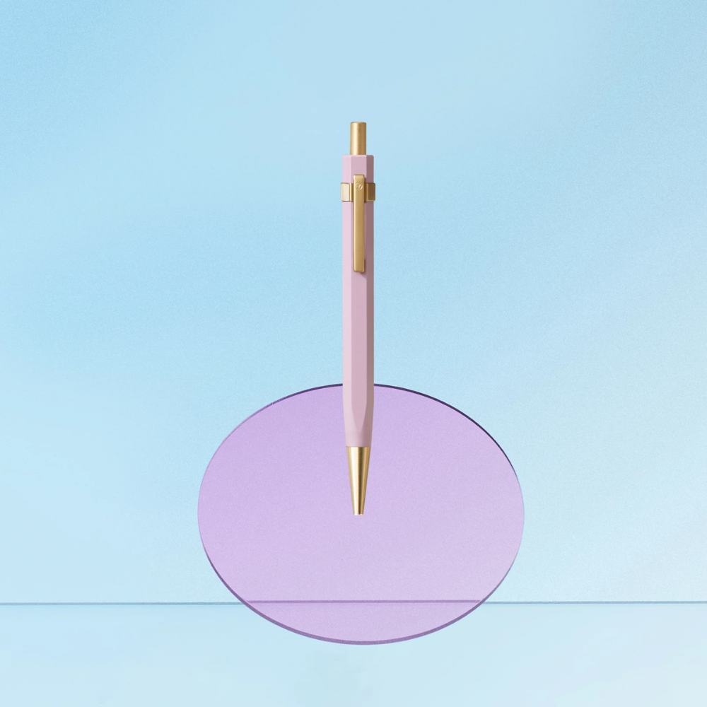 Ystudio Glamour Evolve - Ocean Sustainable Ballpoint Pen - Evening Purple (With Clip)