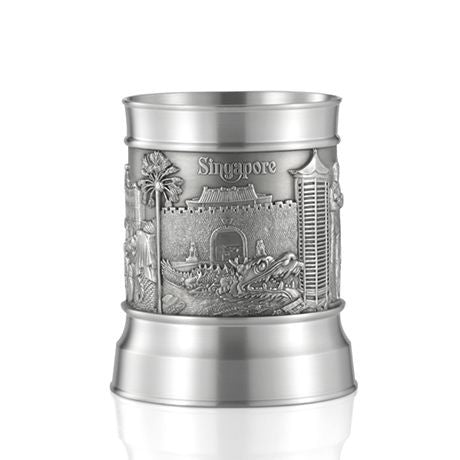 Royal Selangor Singapore Scene Tankard — cap detail