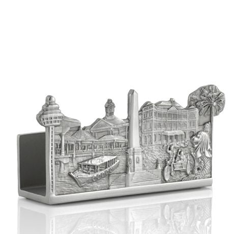 Royal Selangor Singapore Scene Card Holder — front view
