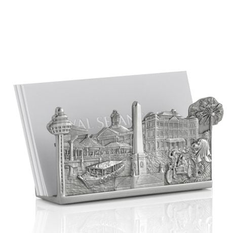 Royal Selangor Singapore Scene Card Holder — side view