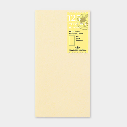 TRAVELER'S notebook Refill 025 (Regular Size) - MD Paper Cream — front cover