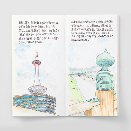 TRAVELER'S notebook Refill 027 (Regular Size) - Watercolor Paper — open spread