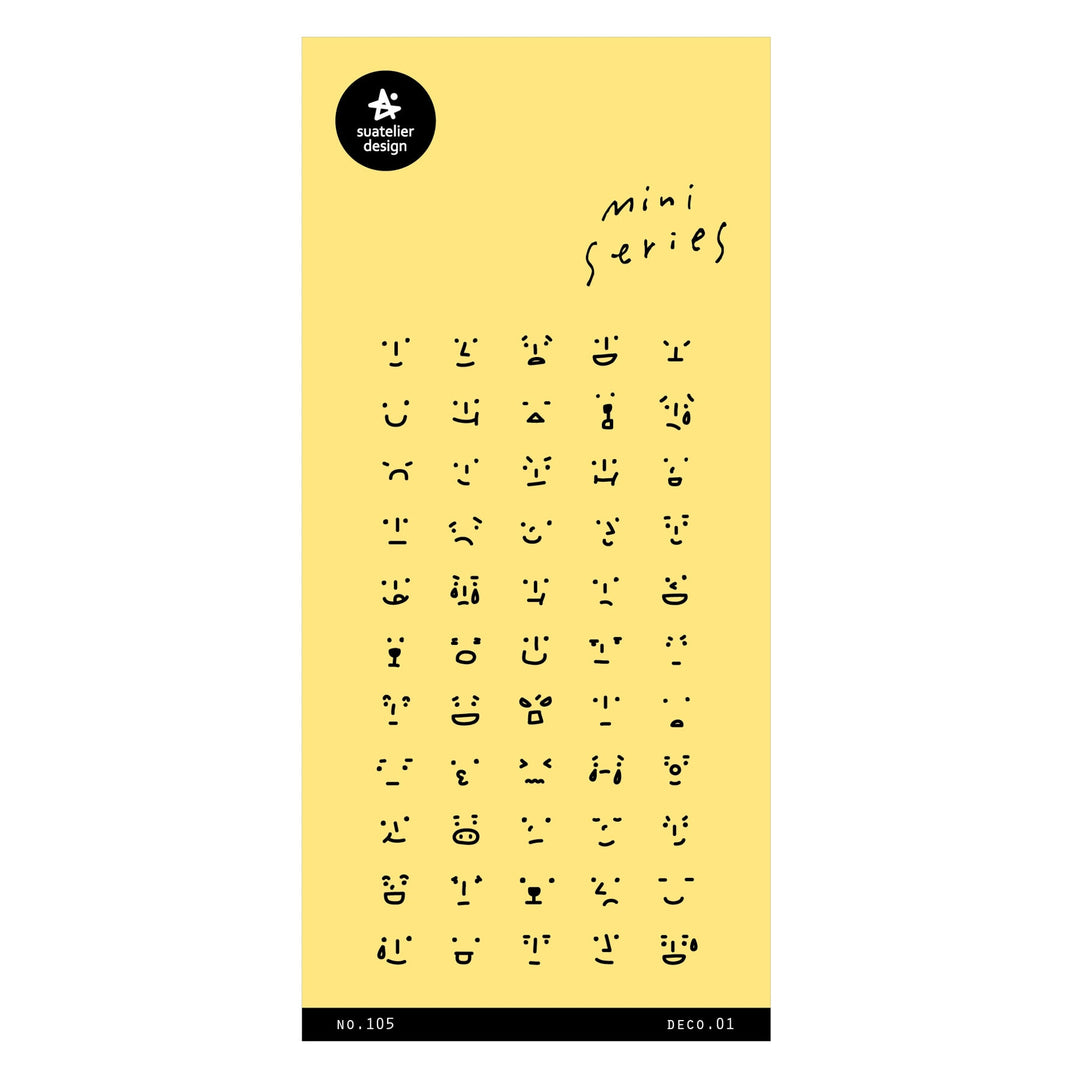 Suatelier Sticker Mini Series - Deco.01 Faces — front view