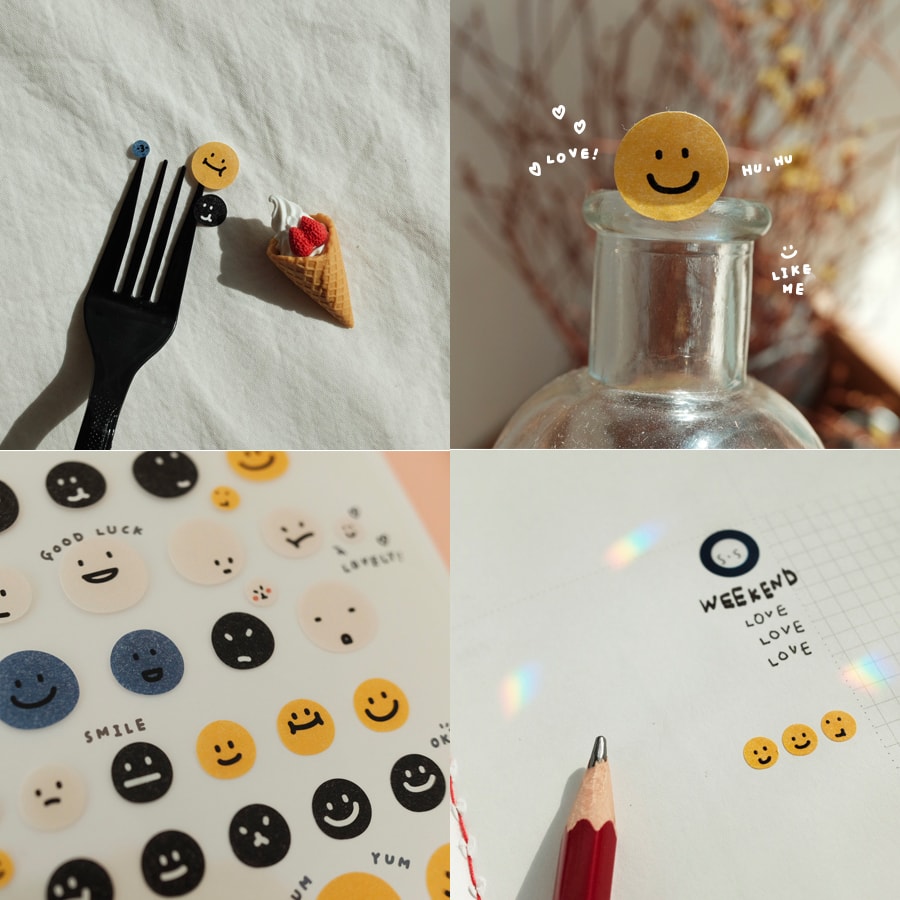 Suatelier Daily Deco Stickers -  Hu Hu sticker — in use