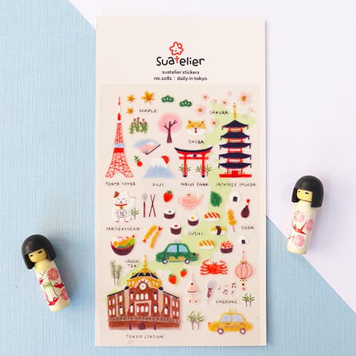 Suatelier Daily Deco Sticker -Daily in Tokyo sticker — front view