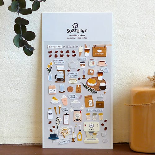 Suatelier Daily Deco Stickers -  I like Coffee sticker — front view