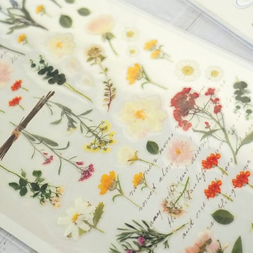 Suatelier Daily Deco Sticker - Flower Letter sticker — side view