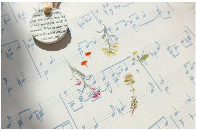 Suatelier Daily Deco Sticker - Flower Letter sticker — detail view