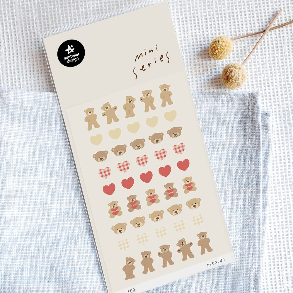 Suatelier Sticker Mini Series - Deco.04 Teddy Bear — side view