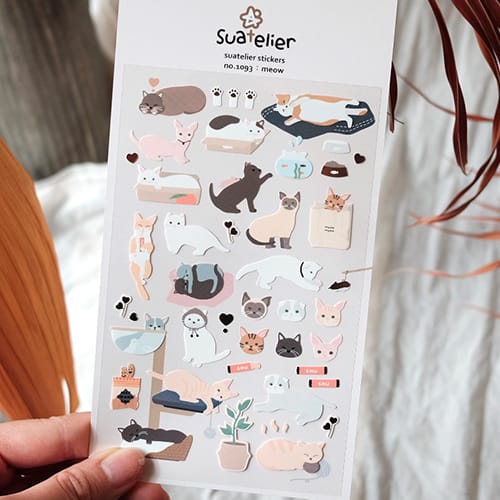 Suatelier Sticky Memo - Meow sticker — front view