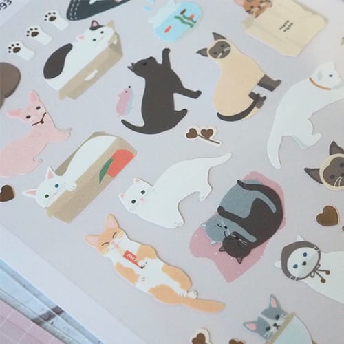 Suatelier Sticky Memo - Meow sticker — side view
