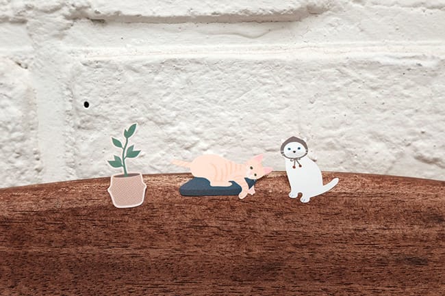Suatelier Sticky Memo - Meow sticker — with packaging