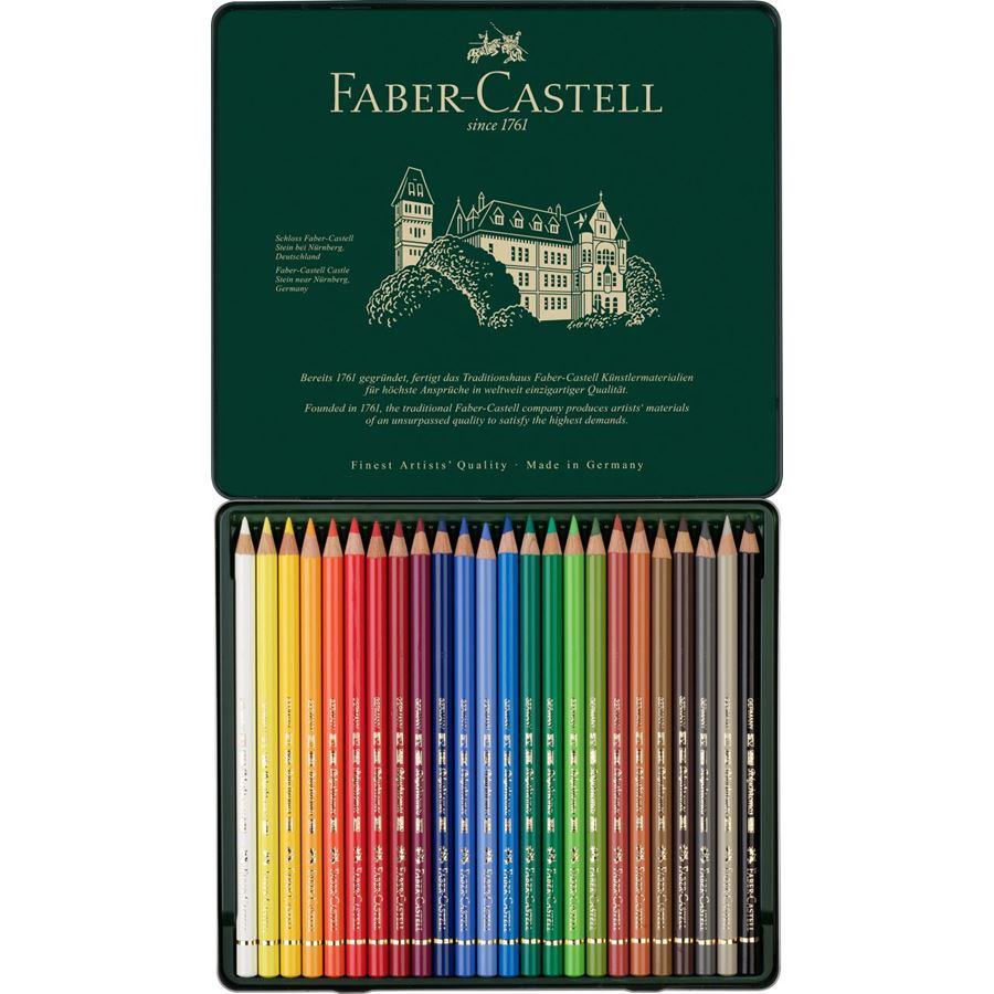Faber-Castell Polychromos Artist Colour Pencil Set of 24 — lead extended