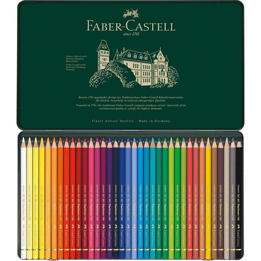 Faber-Castell Polychromos Artist Colour Pencil Set of 36 — lead extended