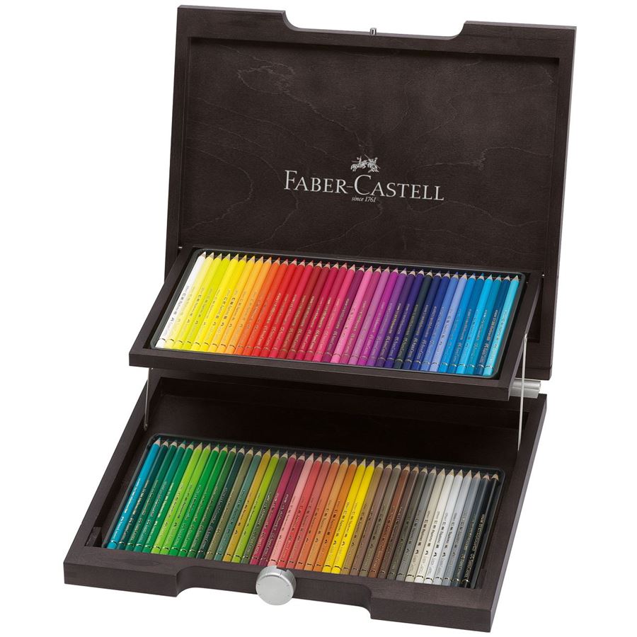 Faber-Castell Polychromos Artist Colour Pencil in Wooden Case of 72 — capped