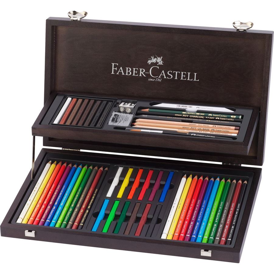 Faber-Castell Art & Graphic Compendium in Wooden Case of 31 — capped