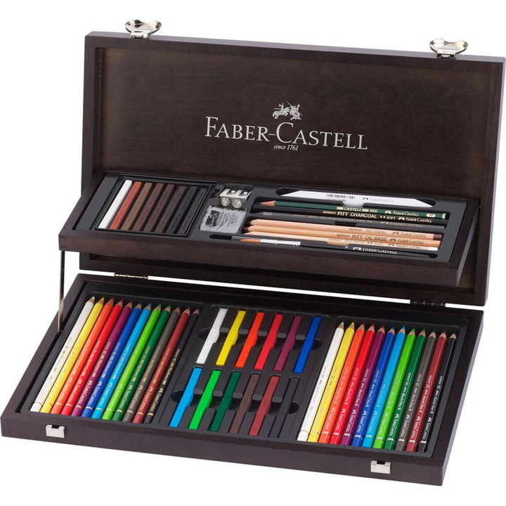 Faber-Castell Art &amp; Graphic Compendium in Wooden Case of 31 — capped