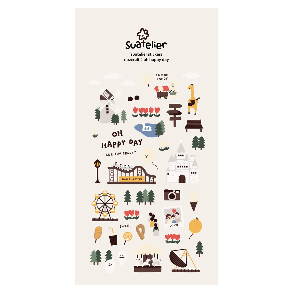 Suatelier Daily Deco Stickers -  Oh Happy Day Sticker — side view