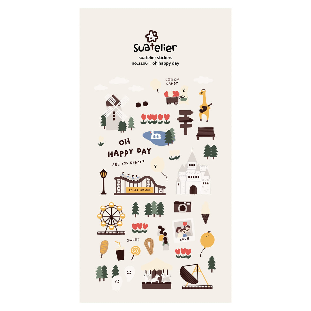Suatelier Daily Deco Stickers -  Oh Happy Day Sticker — side view