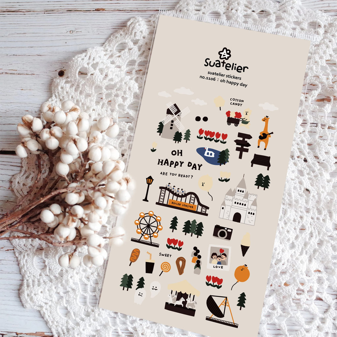 Suatelier Daily Deco Stickers -  Oh Happy Day Sticker — front view