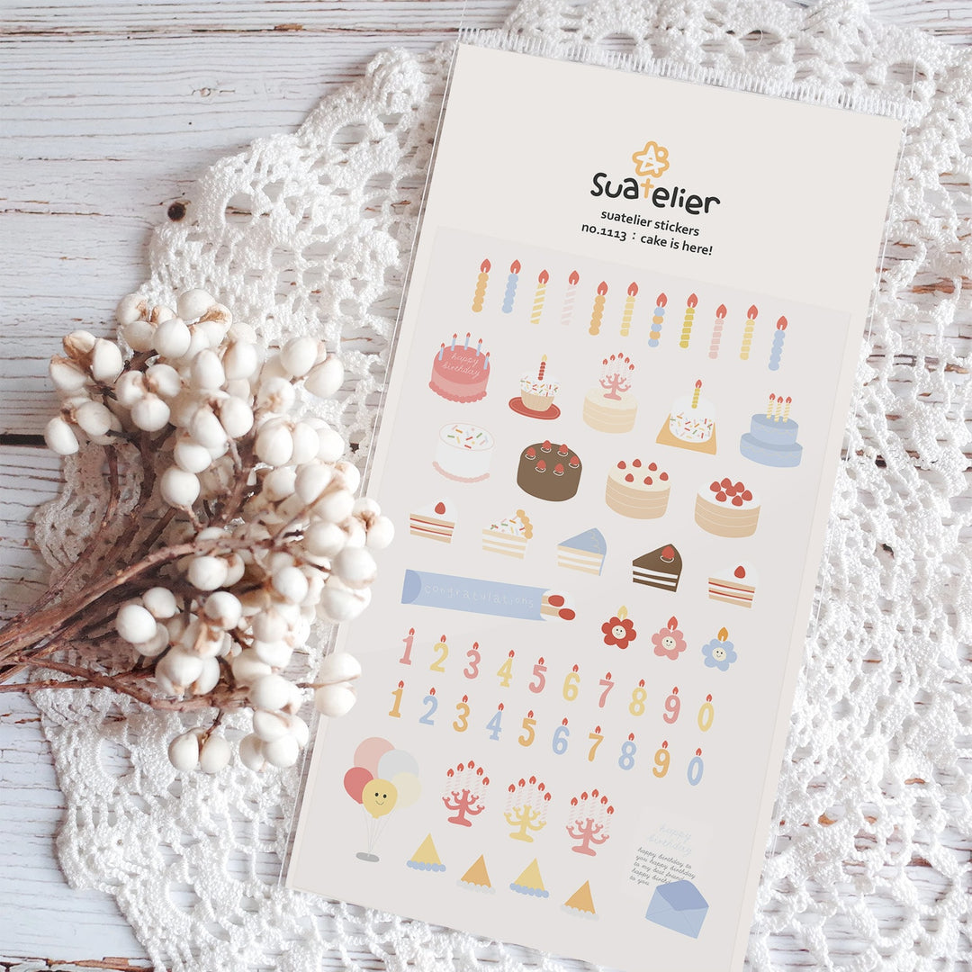Suatelier Daily Deco Sticker - Cake Is Here! Sticker — front view