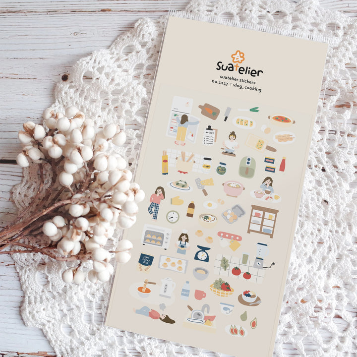 Suatelier Daily Deco Stickers - Vlog Cooking Sticker — front view