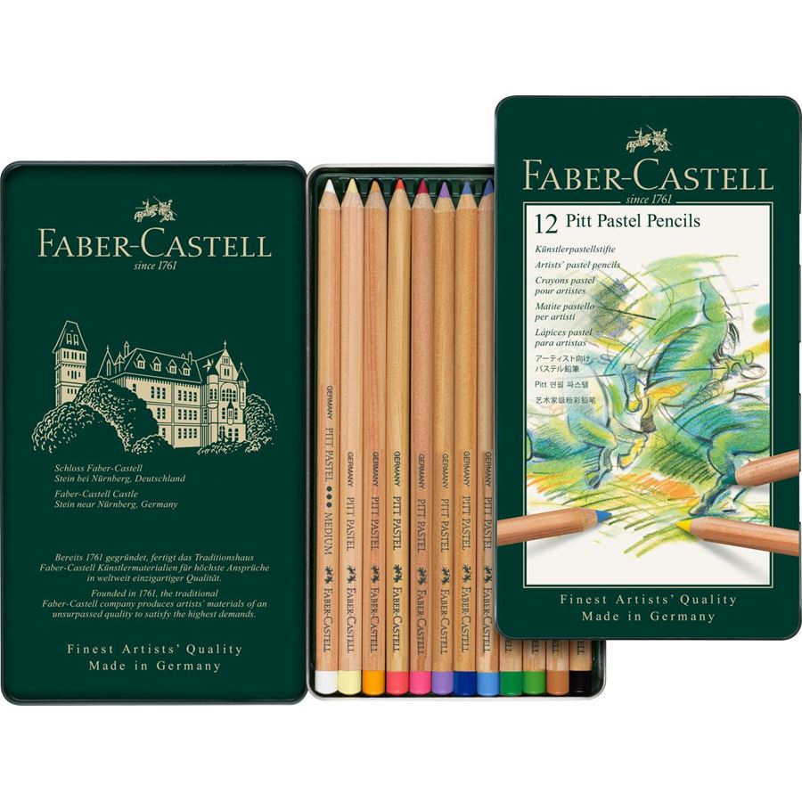 Faber-Castell PITT Pastel Pencil Set of 12 — lead extended