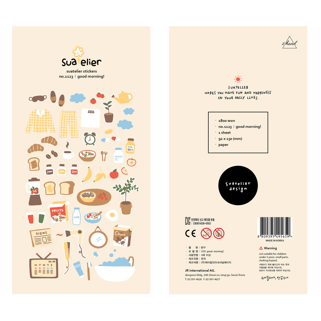 Suatelier Daily Deco Stickers -  Good Morning! Sticker — side view