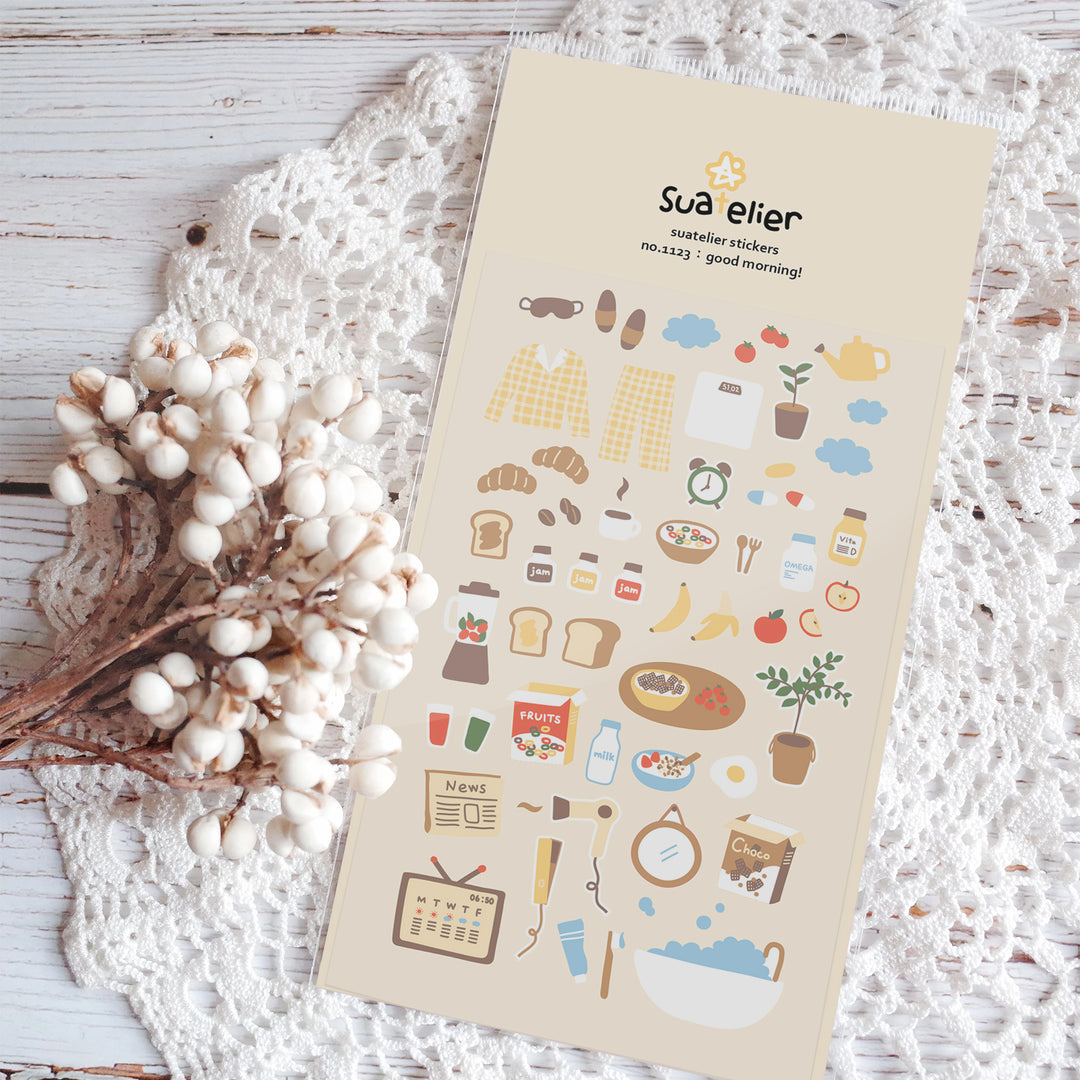 Suatelier Daily Deco Stickers -  Good Morning! Sticker — front view