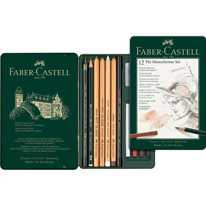 Faber-Castell PITT Monochrome Set of 12 — lead extended