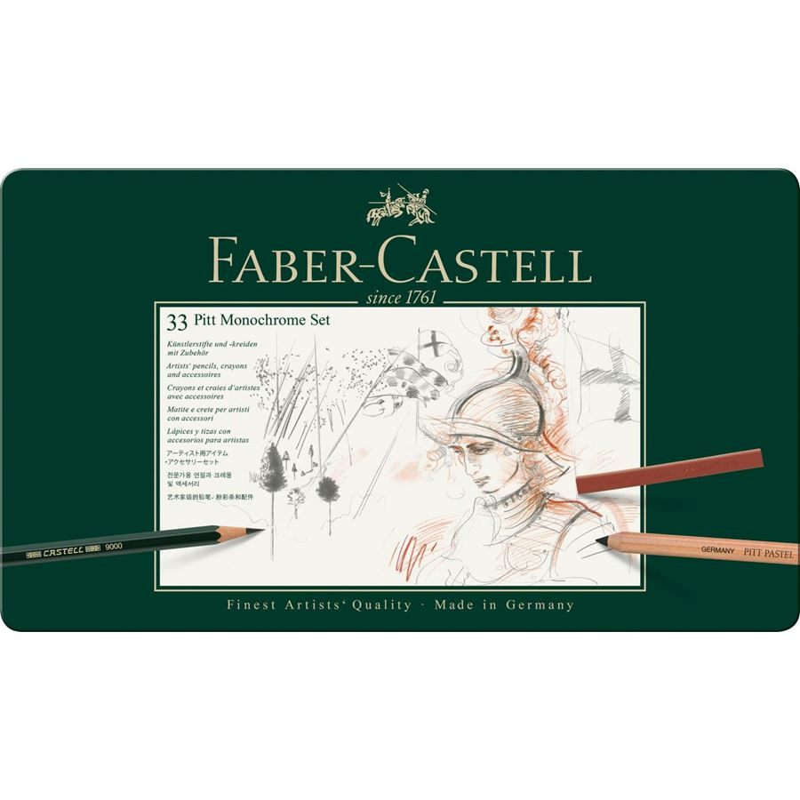 Faber-Castell PITT Monochrome Set of 33 — capped