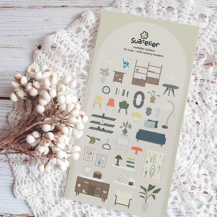 Suatelier Daily Deco Stickers -   Mid-Century Modern Sticker — front view