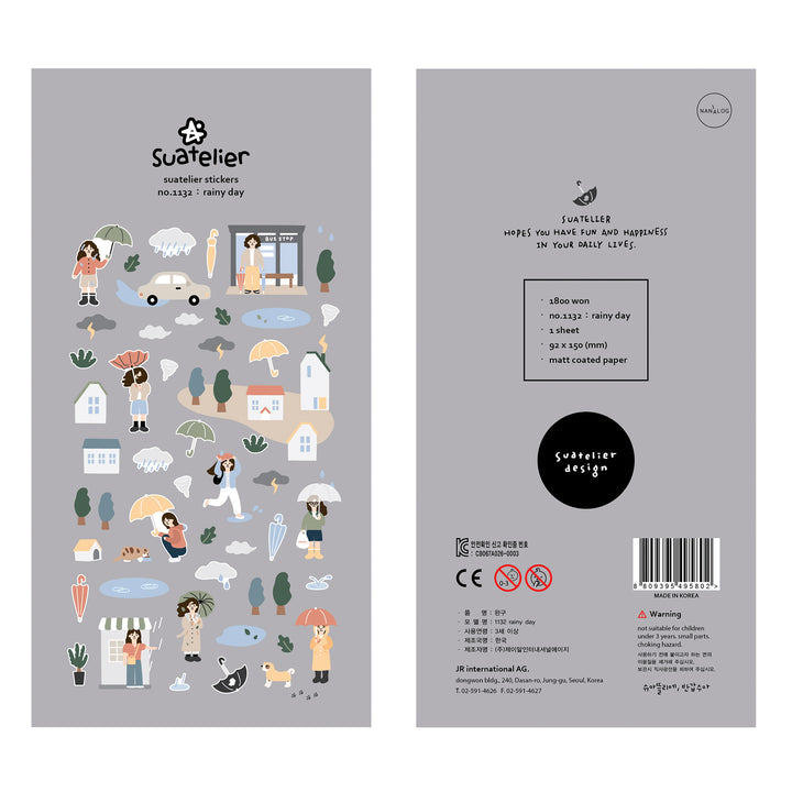 Suatelier Daily Deco Stickers -  Rainy Day Sticker — side view
