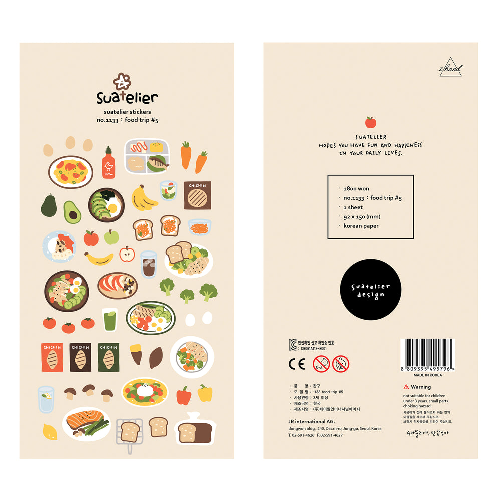 Suatelier Daily Deco Sticker -Food Trip #5 Sticker — side view