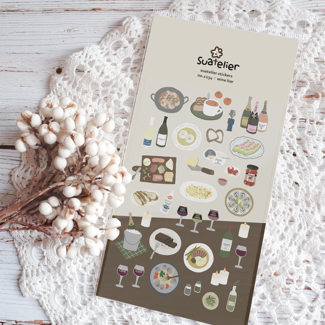 Suatelier Daily Deco Stickers - Wine Bar Sticker — front view