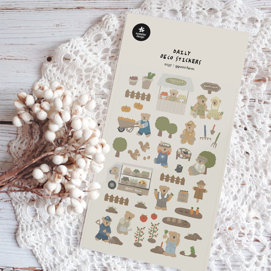 Suatelier Daily Deco Stickers -  Ggumi Farm Sticker — front view