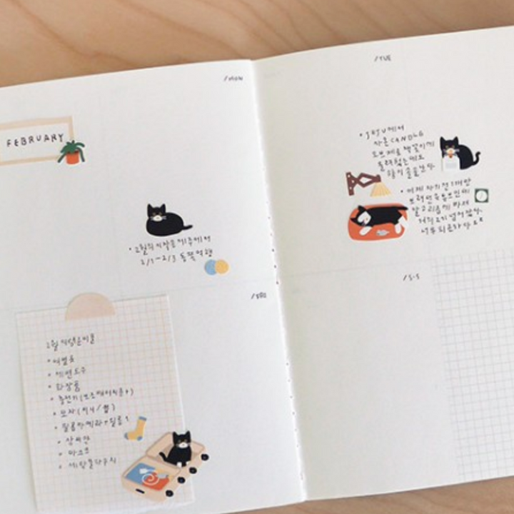 Suatelier Daily Deco Sticker - Cat&
